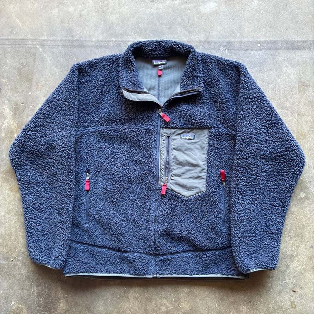 Patagonia Classic Retro-X Jacket XXL New Navy Wax Red Fleece